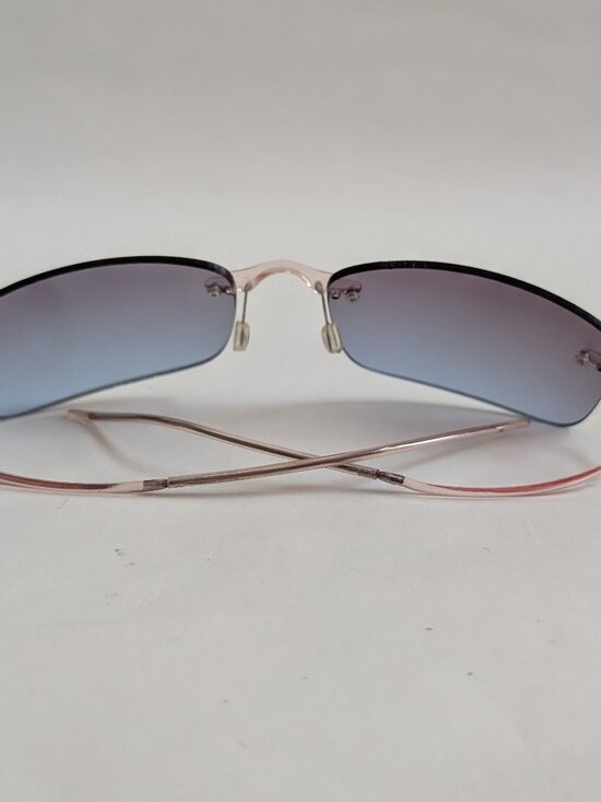 NWT Vintage 90\'s Large Rectangle Rimless Sport Sunglasses (Crystal Pink)